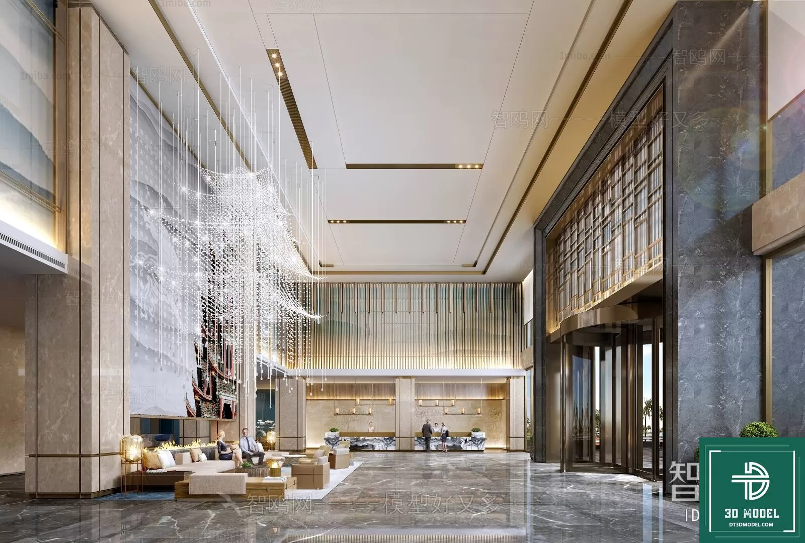HOTEL LOBBY – 3D SCENES – 3D MODELS – 110