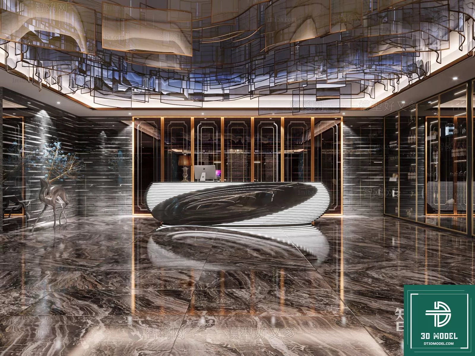 HOTEL LOBBY – 3D SCENES – 3D MODELS – 112