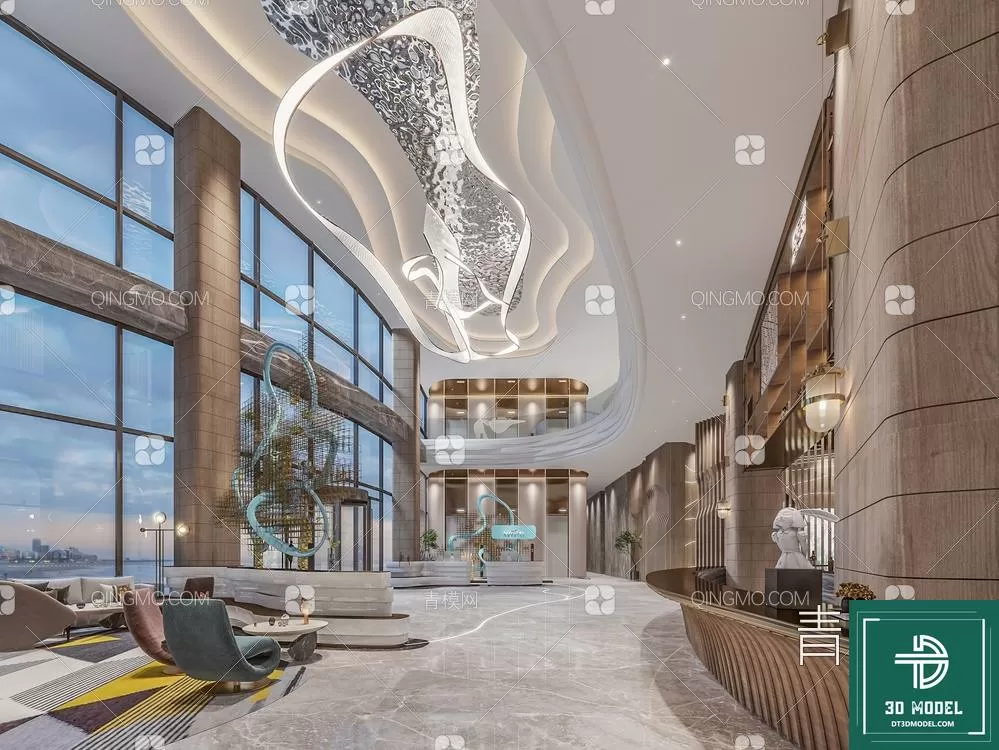 HOTEL LOBBY – 3D SCENES – 3D MODELS – 123