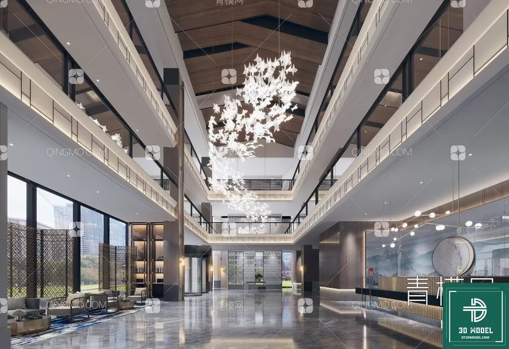 HOTEL LOBBY – 3D SCENES – 3D MODELS – 124