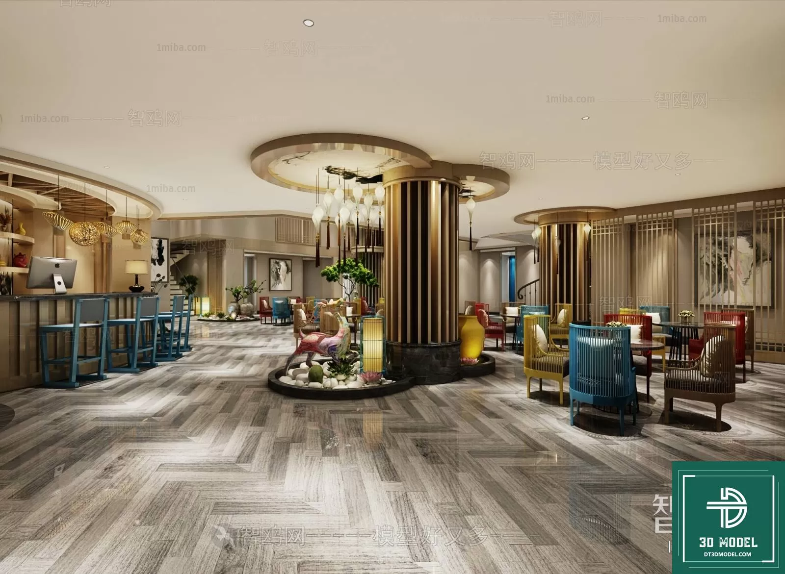 HOTEL LOBBY – 3D SCENES – 3D MODELS – 126