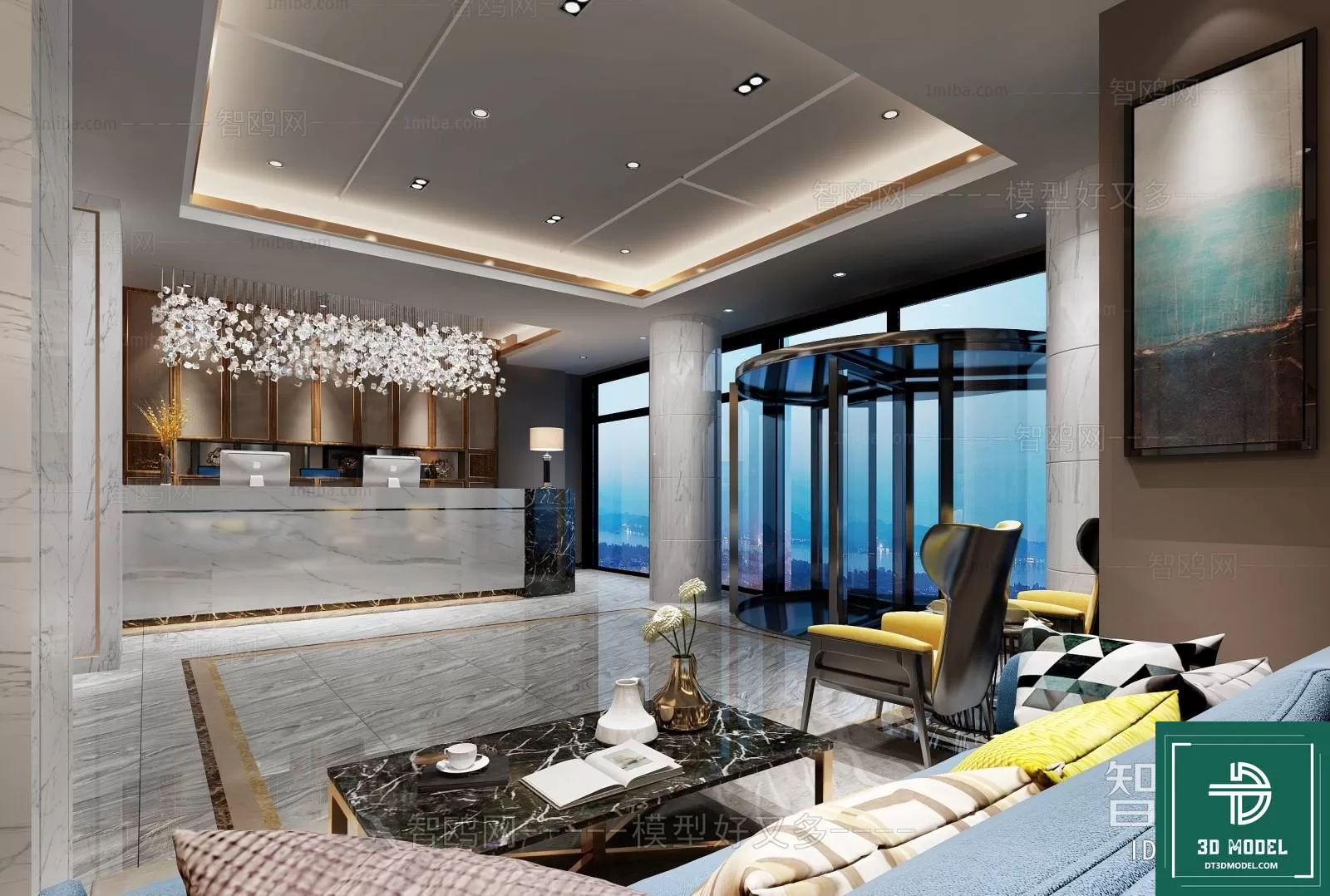 HOTEL LOBBY – 3D SCENES – 3D MODELS – 127