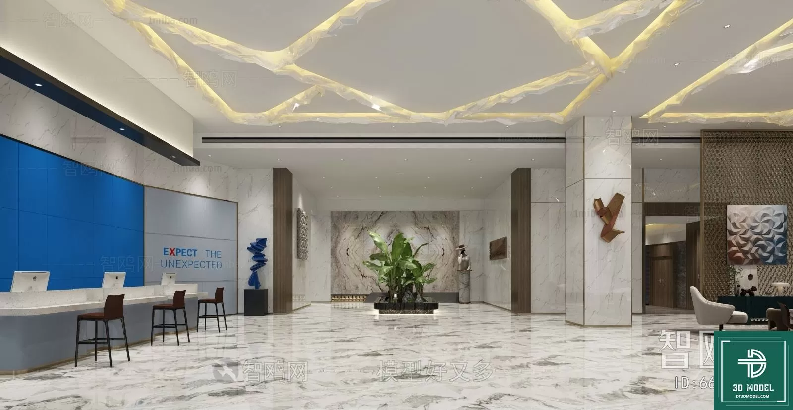 HOTEL LOBBY – 3D SCENES – 3D MODELS – 135