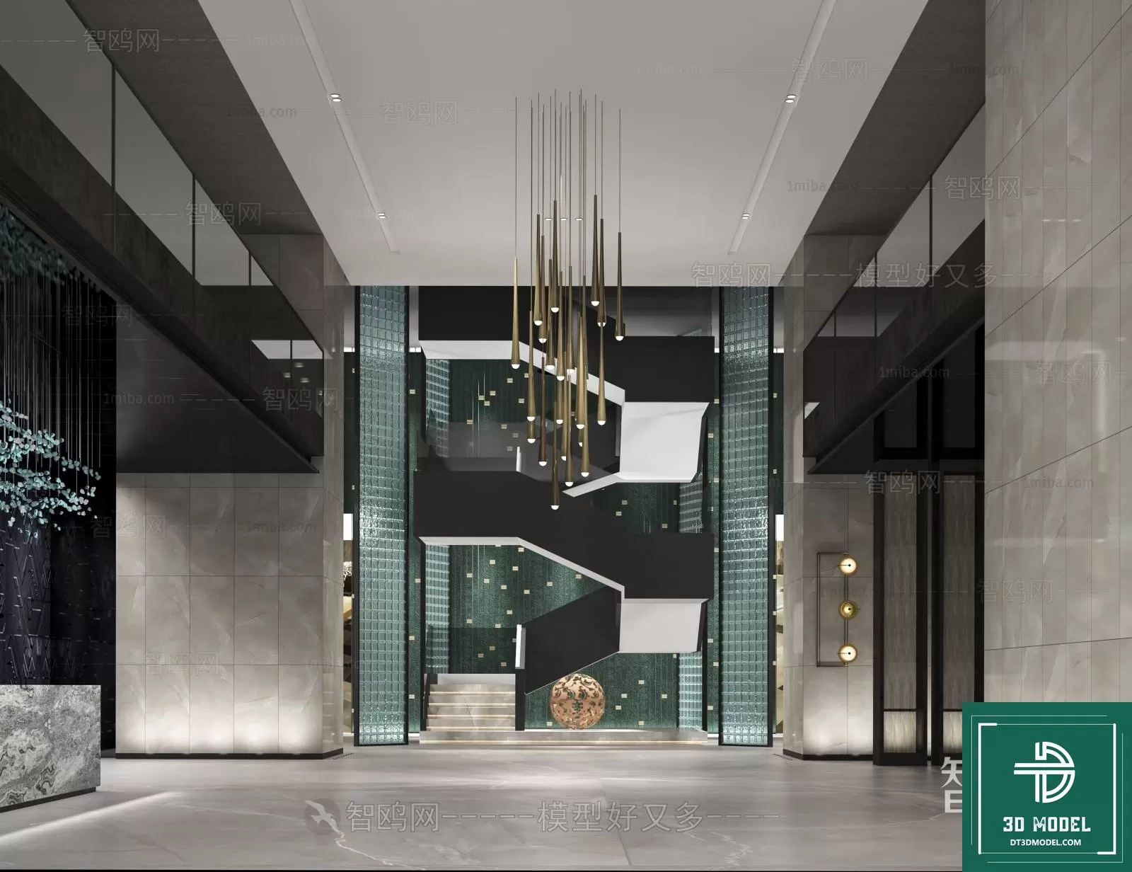 HOTEL LOBBY – 3D SCENES – 3D MODELS – 140