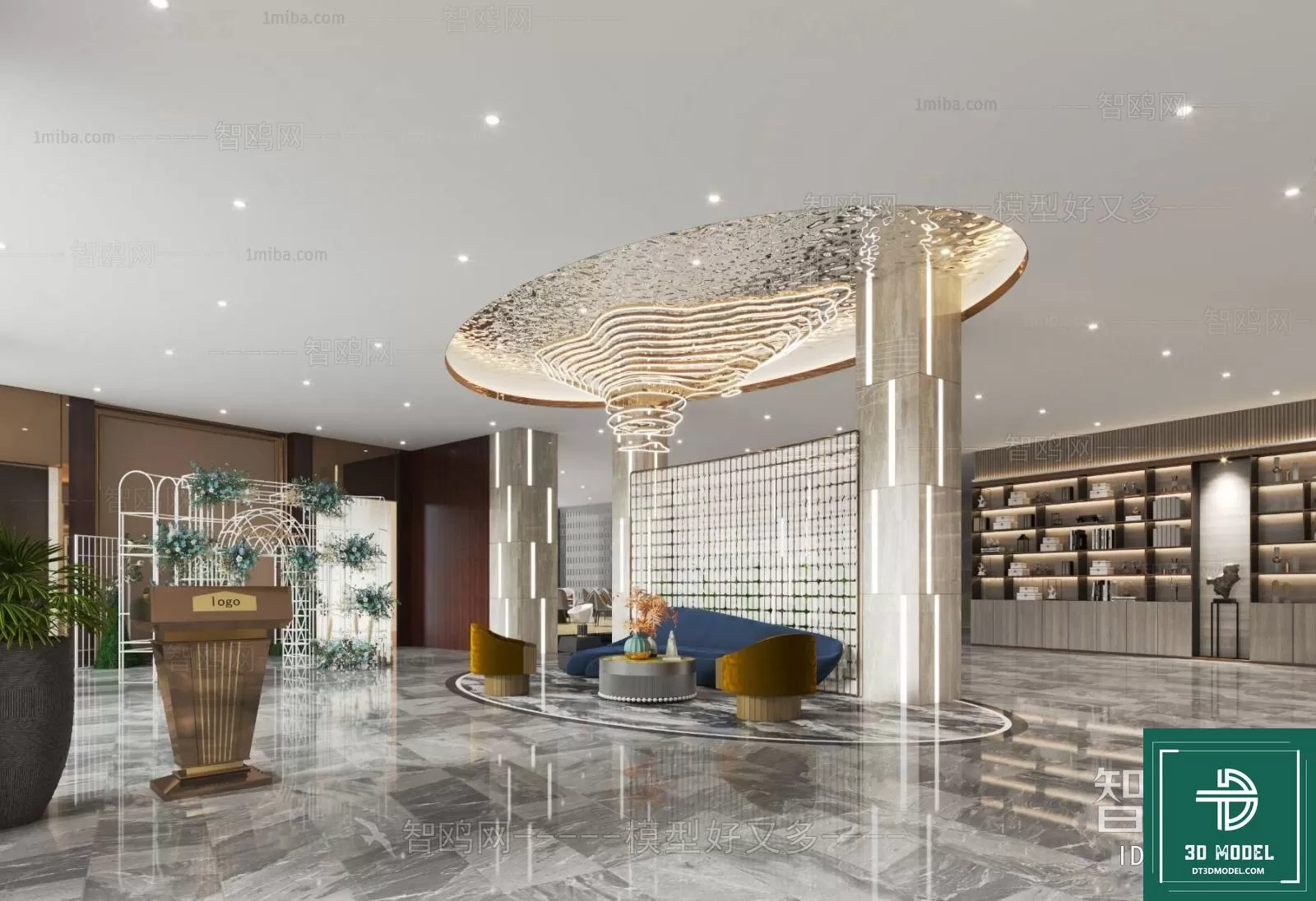 HOTEL LOBBY – 3D SCENES – 3D MODELS – 142