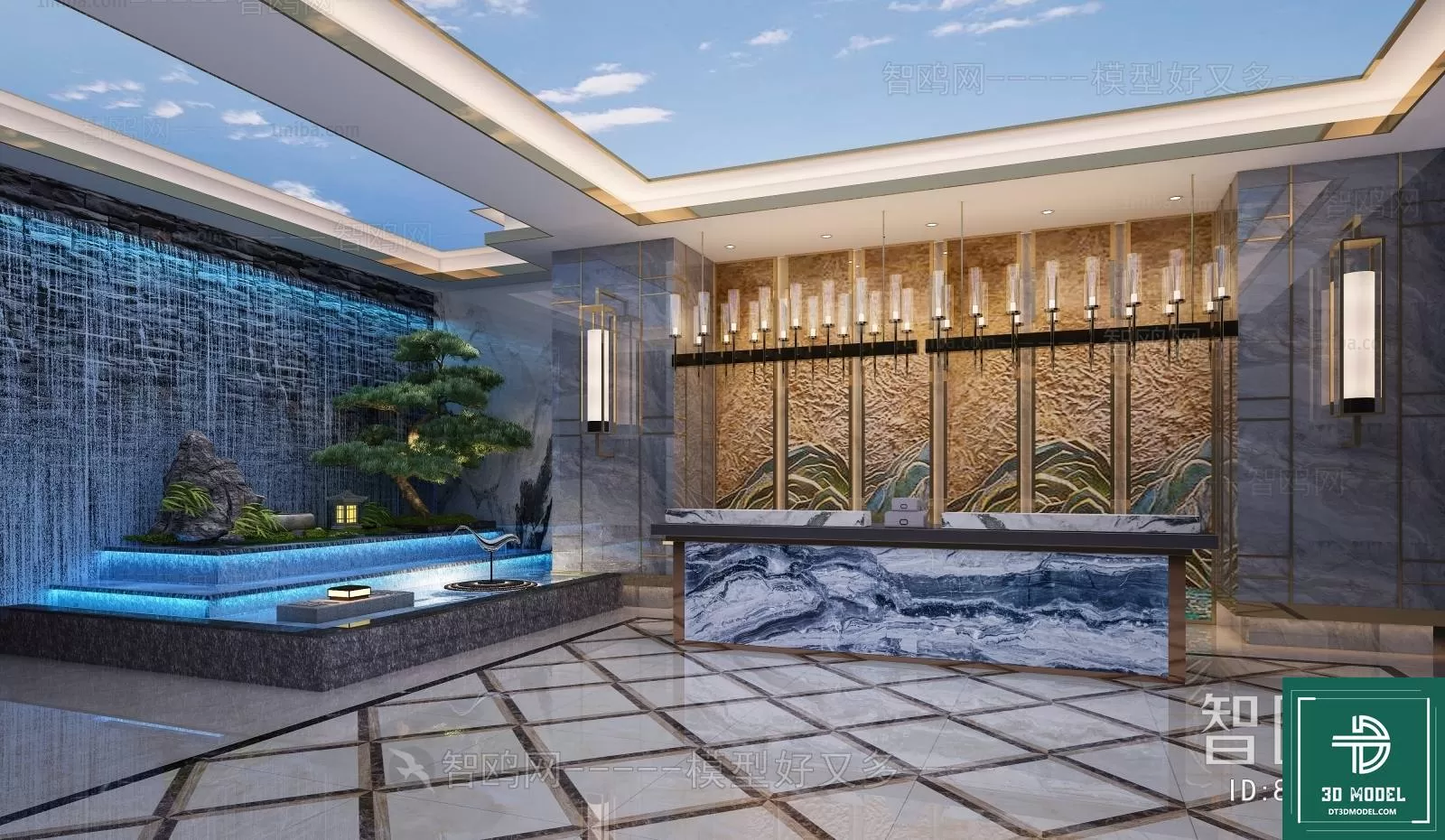 HOTEL LOBBY – 3D SCENES – 3D MODELS – 154