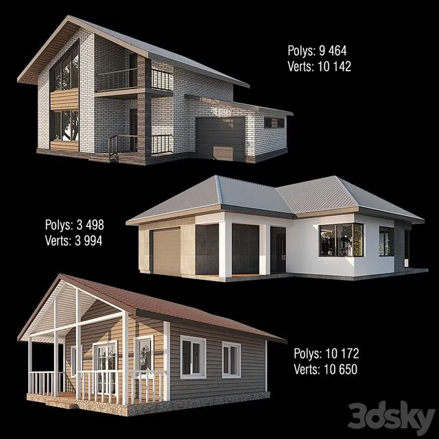 House cottage street building 3D Model