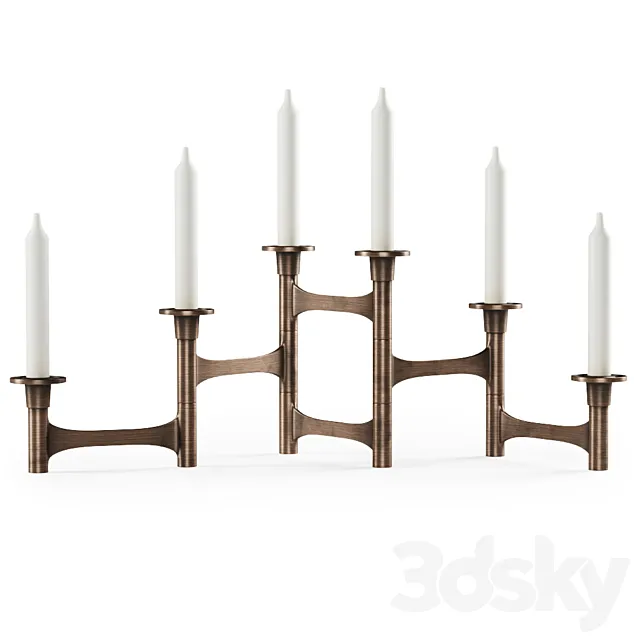 House Doctor candle holder _ Metal candlestick 3D Model House Doctor candle holder _ Metal candlestick 3D Model