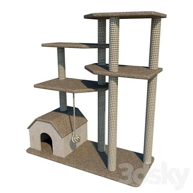 House for cats 3D Model House for cats 3D Model