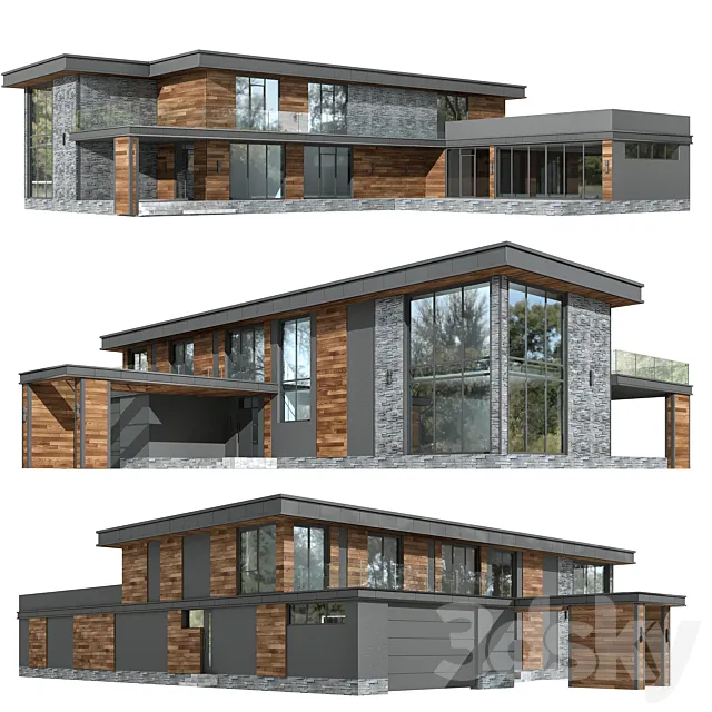House in the Wright style 3D Model