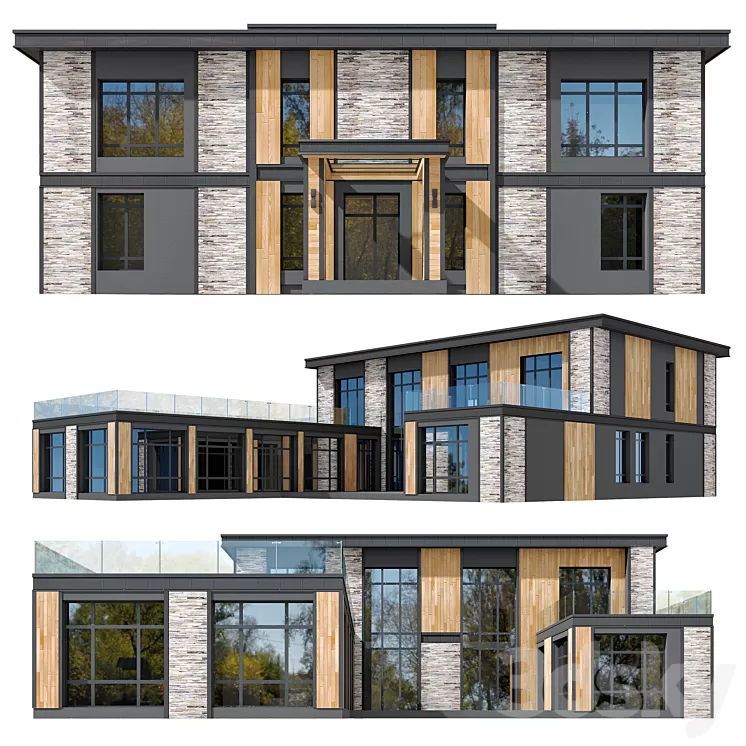 House in the Wright style 3D Model