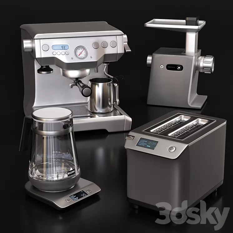 Household appliances BORK silver 3D Model