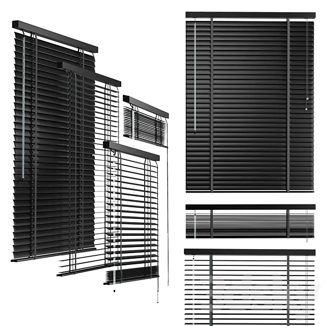 Houten jaloezieën blind 3DModel Houten jaloezieën blind 3DModel