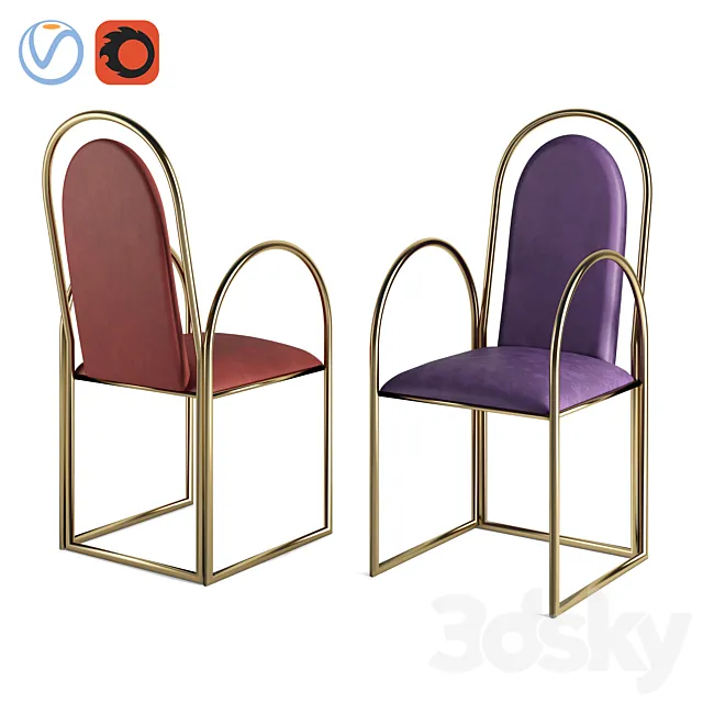Houtique & Masquespacio Arco Chair 3D Model