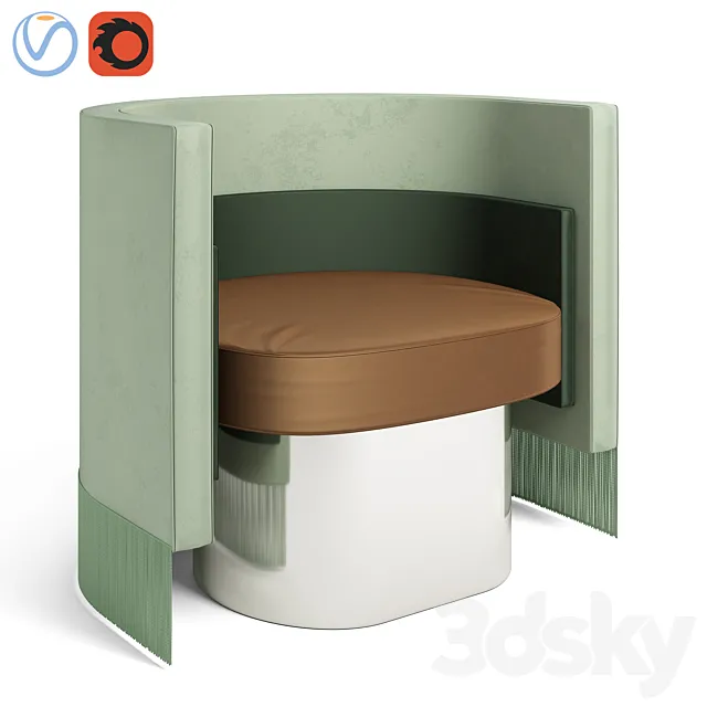Houtique & Masquespacio Mambo Armchair 3D Model