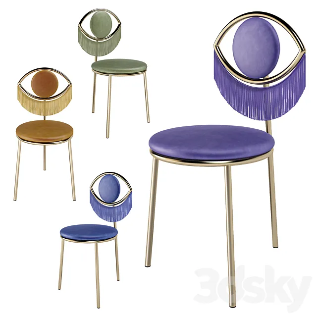 Houtique & Masquespacio Wink Chair 3D Model Houtique & Masquespacio Wink Chair 3D Model