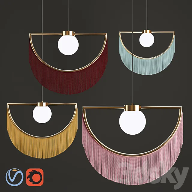 Houtique & Masquespacio Wink Pendant Lamp 3D Model