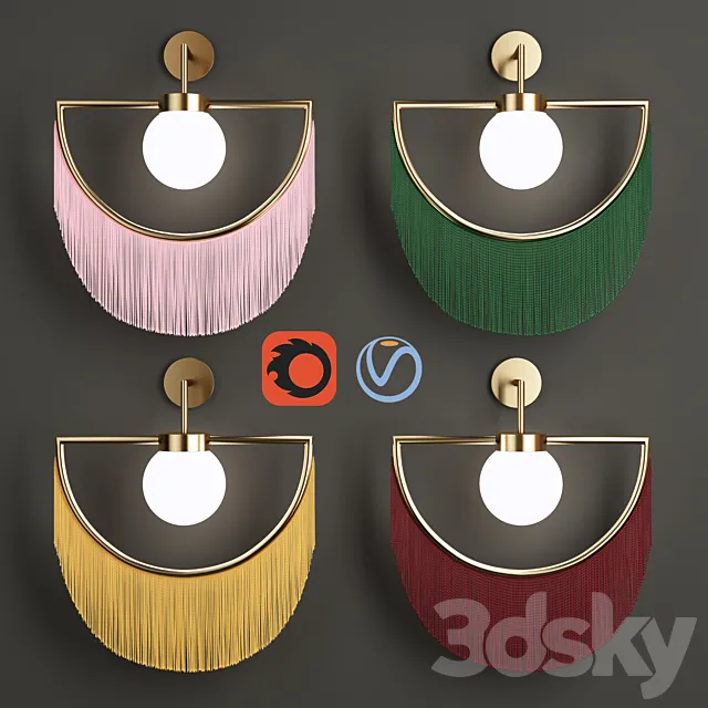 Houtique & Masquespacio Wink Wall Lamp 3DModel