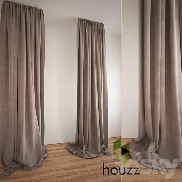 Houzz curtain 3DModel Houzz curtain 3DModel