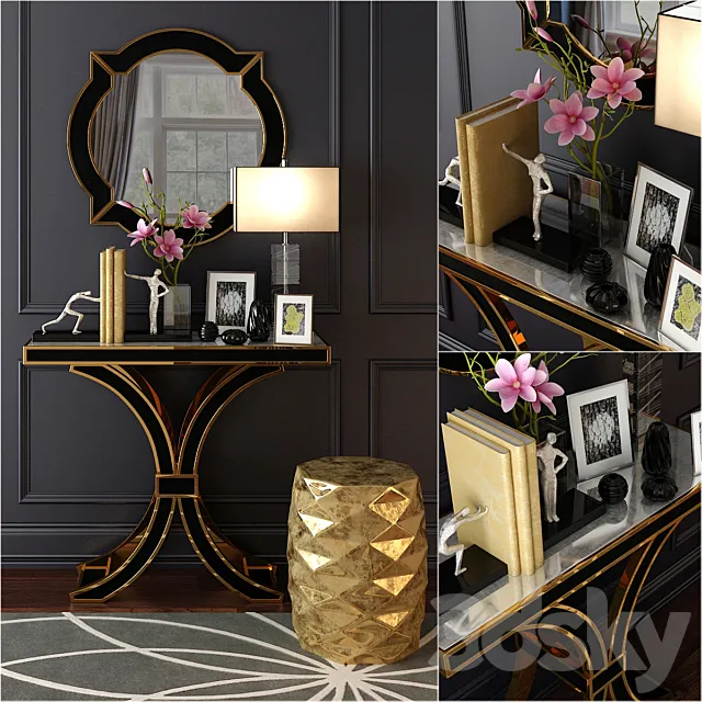 houzz decor set 01 3DModel