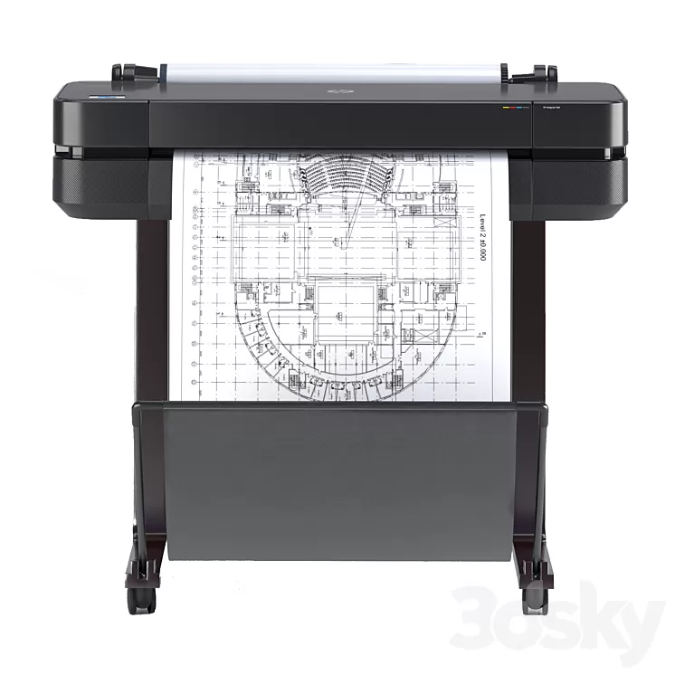 HP DesignJet T630 3D Model Free Download