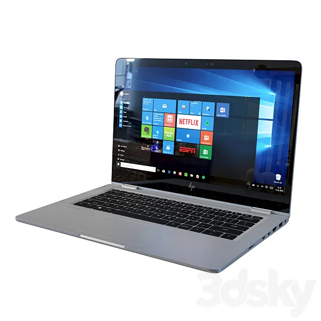 HP EliteBook X360 G2 Laptop 3DModel