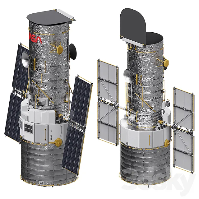 Hubble Space Telescope 3D Model