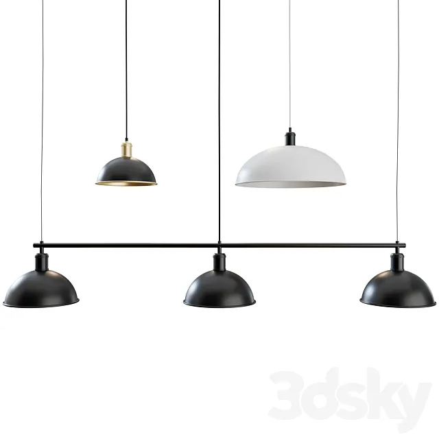 Hubert Suspension Frame + Pendant By MENU 3D Model Hubert Suspension Frame + Pendant By MENU 3D Model