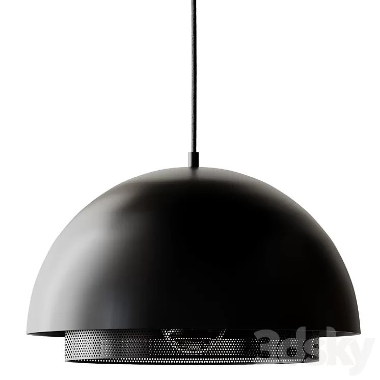 Hübsch ceiling lamp black metal 3D Model