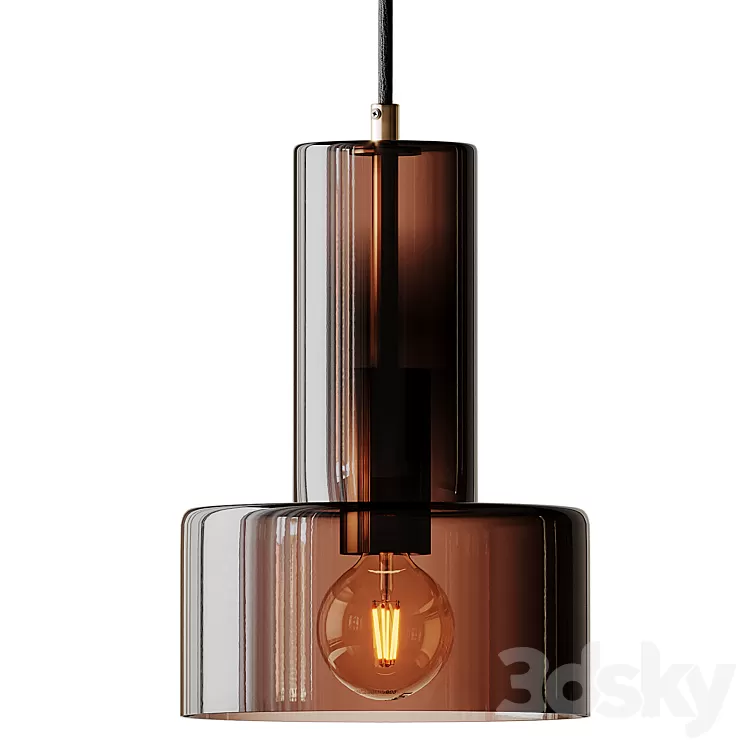 Hubsch Glass Pendant Lamp in Brown 3D Model Free Download