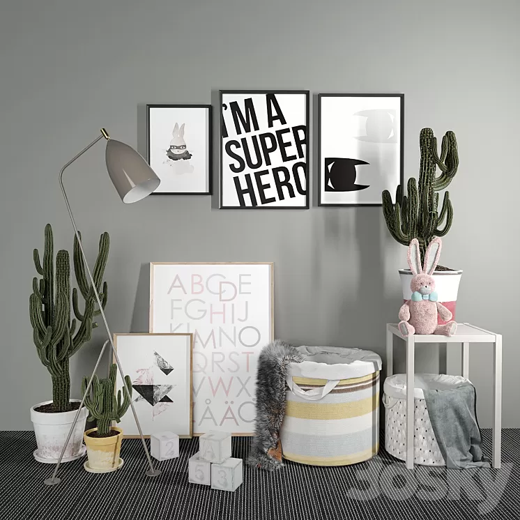 Hubsh decorative set 3D Model