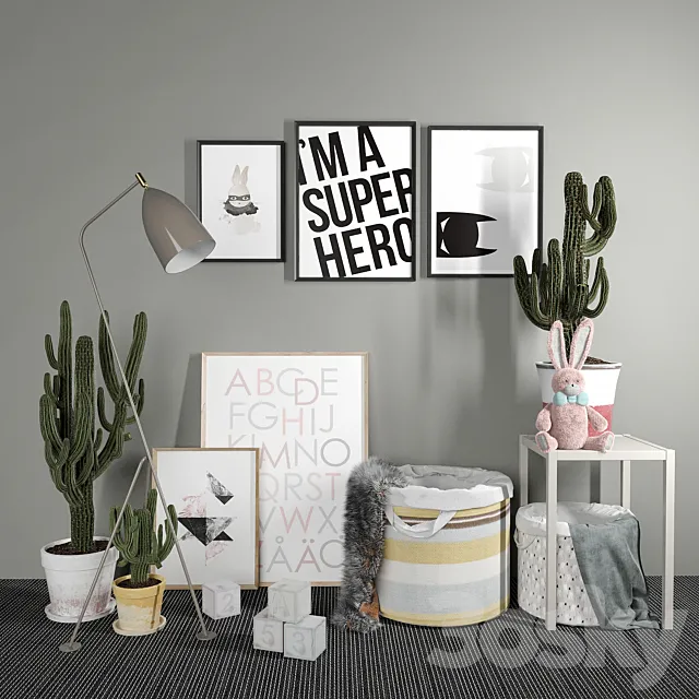 Hubsh decorative set 3DModel Hubsh decorative set 3DModel