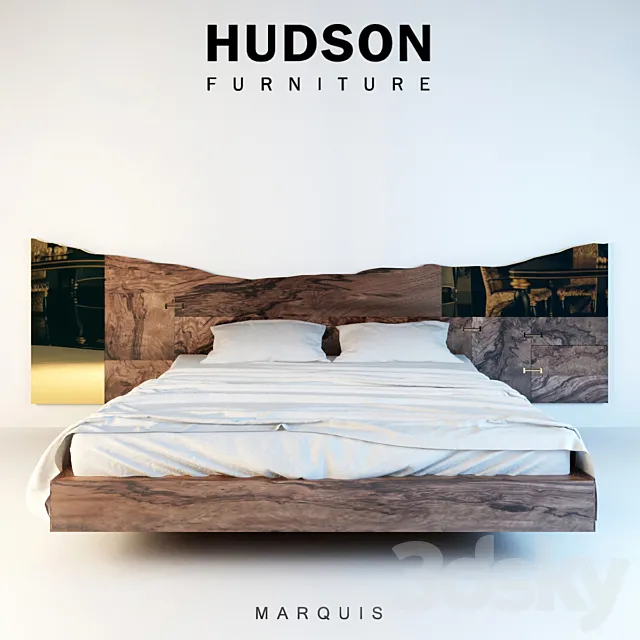 Hudson Furniture bed Marquis 3D Model Hudson Furniture bed Marquis 3D Model