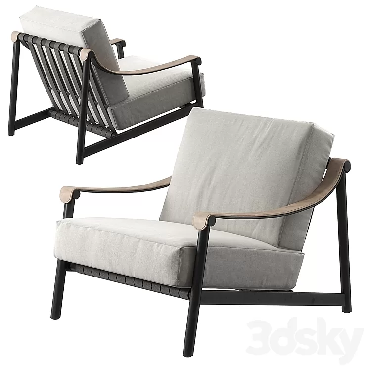 Hudson lounge chair 3D Model Free Download