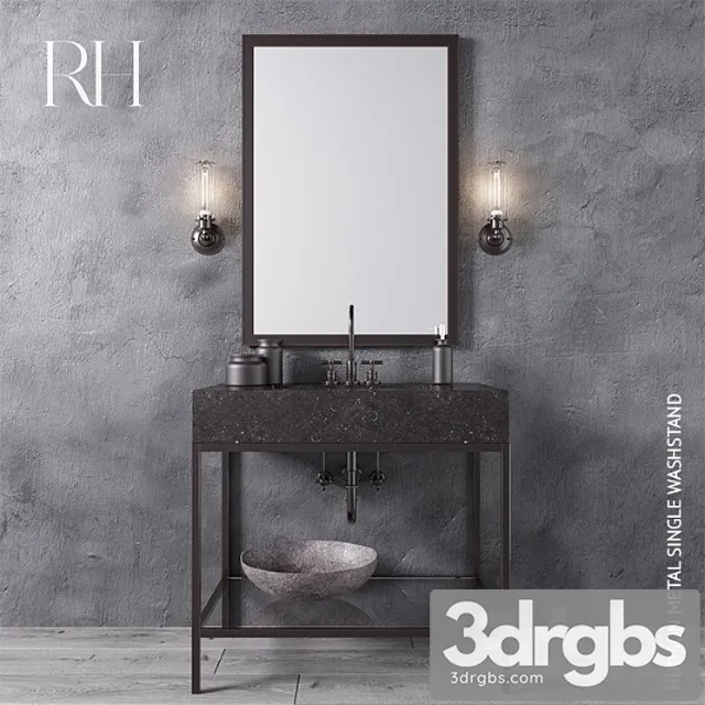 Hudson Metal Single Washstand 3D Model Download