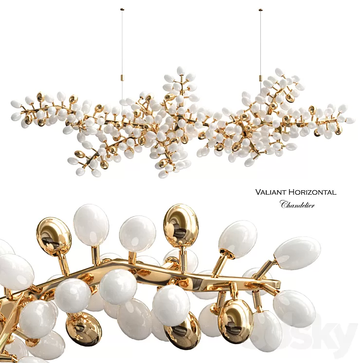 Hudson Valiant Horizontal Chandelier 3D Model Hudson Valiant Horizontal Chandelier 3D Model