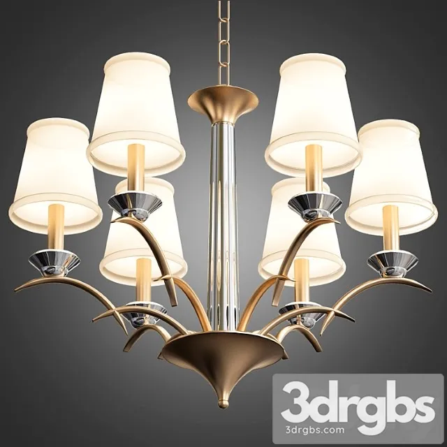 Hudson Valley Marcellus 6 Light Aged Brass Chandelier 3D Model Download