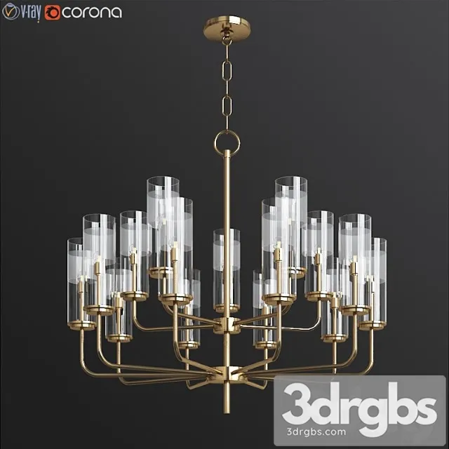 Hudson valley wentworth 31 inch wide aged brass chandelier 3D Model Download