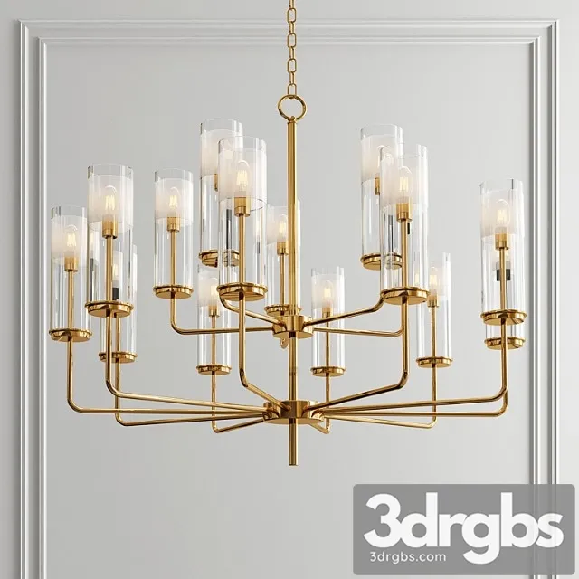 Hudson Valley Wentworth Brass Chandelier 3D Model Download