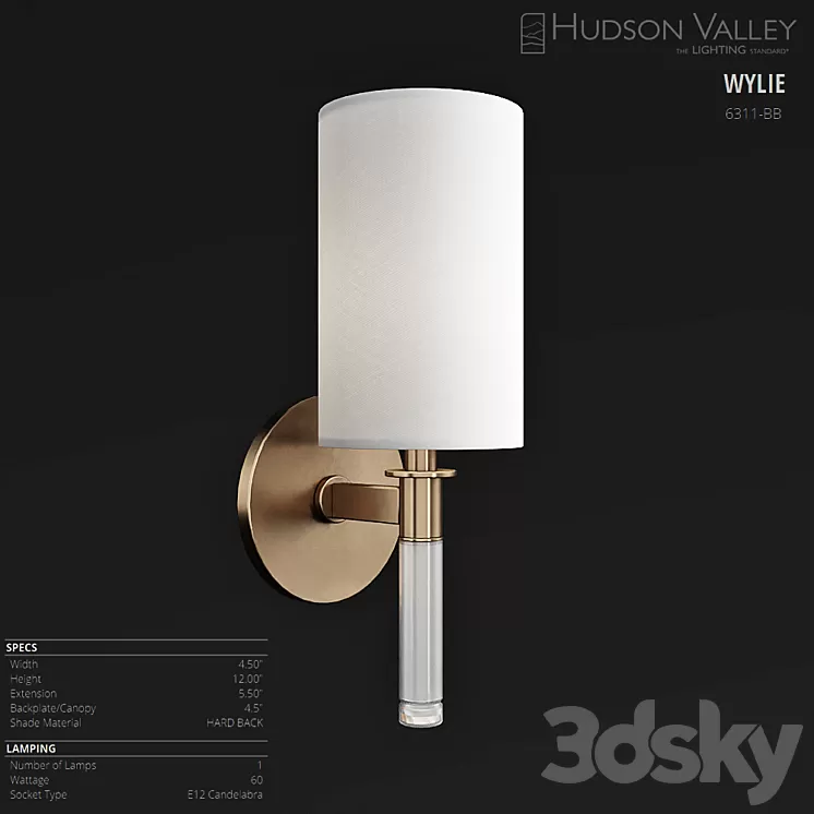 HUDSON Valley Wylie 6311-BB 3D Model