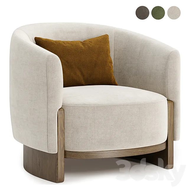 HUG Armchair by Parla design 3D Model