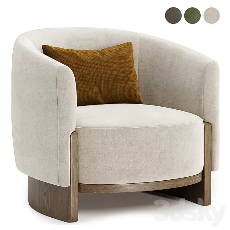 HUG Armchair by Parla design 3D Model Free Download