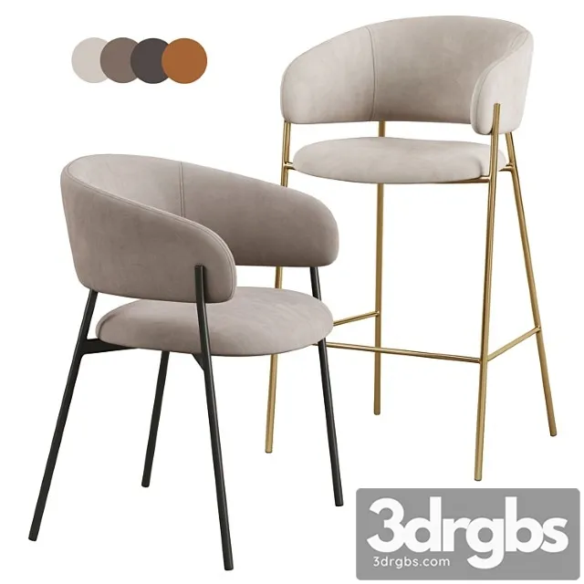 Hug Bar Stool 3D Model Download