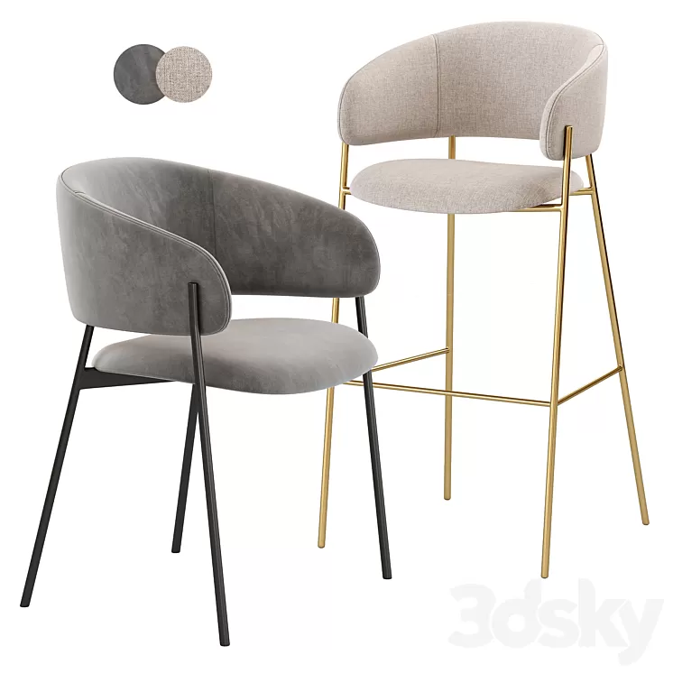 Hug Bar Stool 3D Model