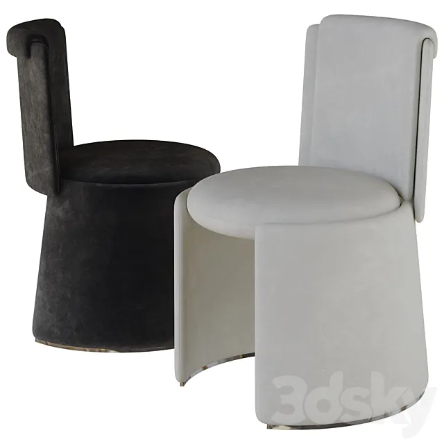 hug dining chair by hc28 cosmo 3D Model