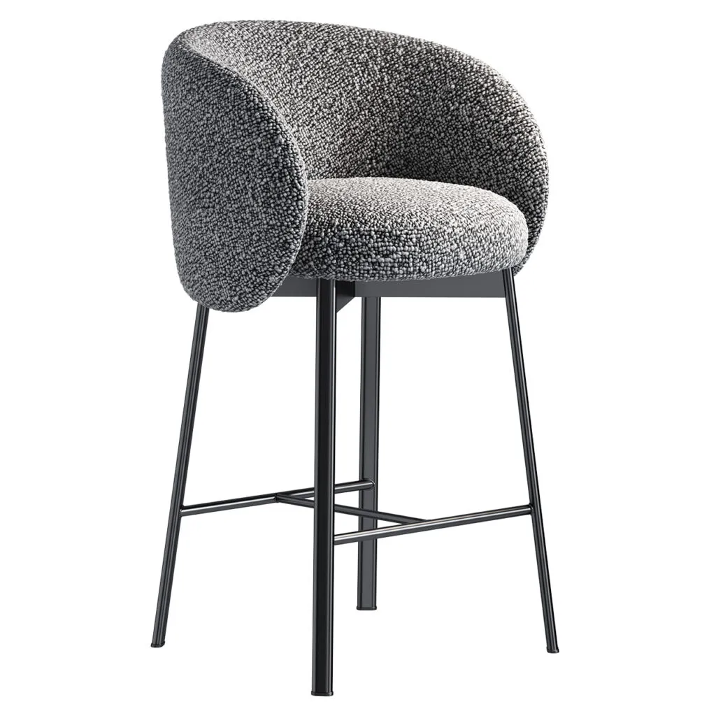 Hug High Bar Stool by Frigerio