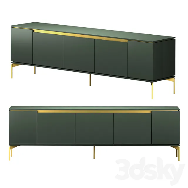 Hug Modern sideboard 3D Model Hug Modern sideboard 3D Model