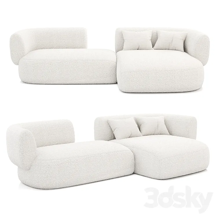Hug modular sofa 3D Model Free Download