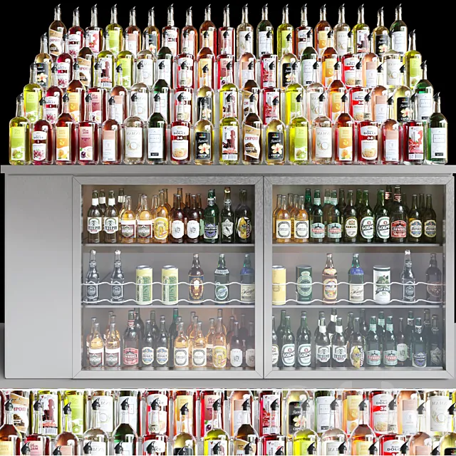 Huge bar with a large selection of alcohol. Cocktail Free Download
