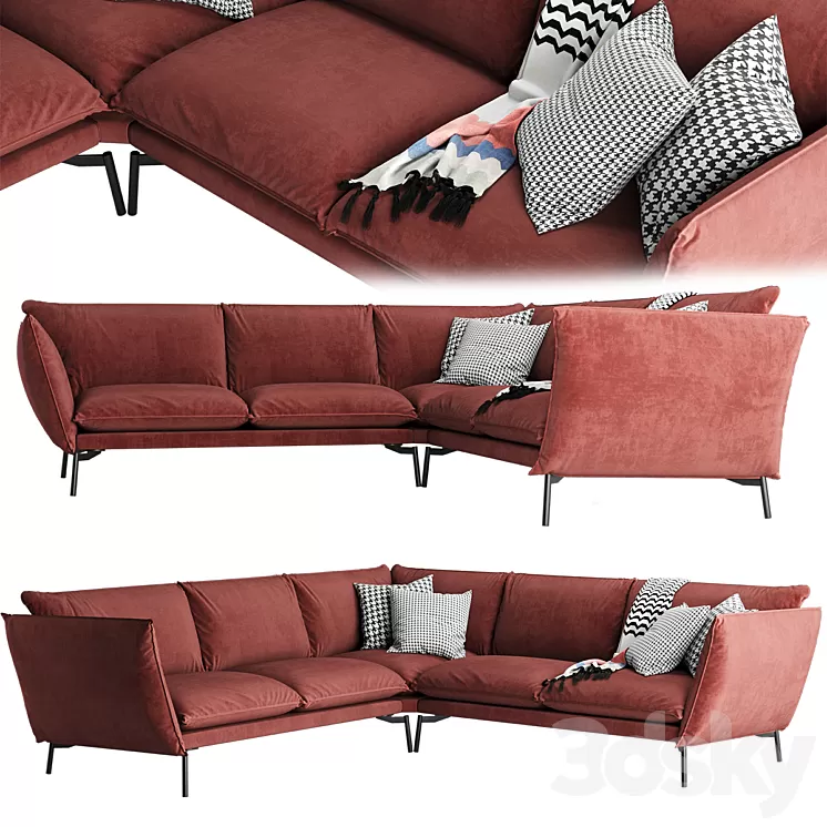 Hugo S Corner Sofa 3D Model